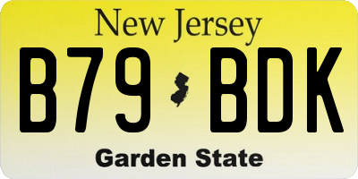 NJ license plate B79BDK