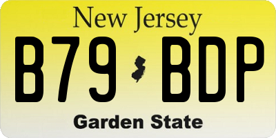 NJ license plate B79BDP