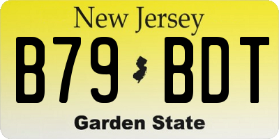 NJ license plate B79BDT