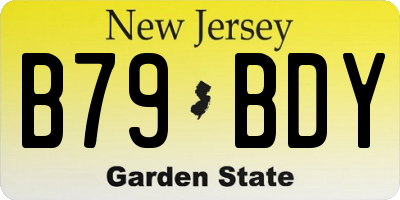 NJ license plate B79BDY