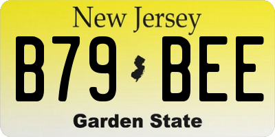 NJ license plate B79BEE
