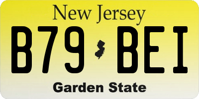 NJ license plate B79BEI