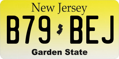 NJ license plate B79BEJ