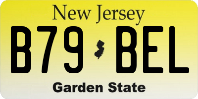 NJ license plate B79BEL