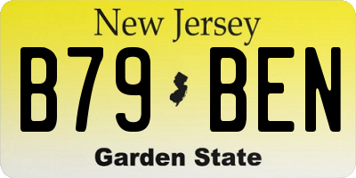 NJ license plate B79BEN