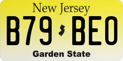 NJ license plate B79BEO