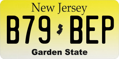 NJ license plate B79BEP