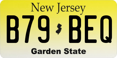 NJ license plate B79BEQ