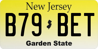 NJ license plate B79BET