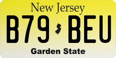 NJ license plate B79BEU