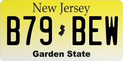 NJ license plate B79BEW
