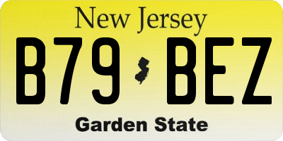 NJ license plate B79BEZ