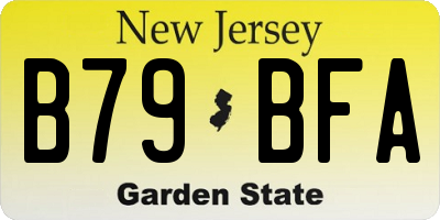 NJ license plate B79BFA