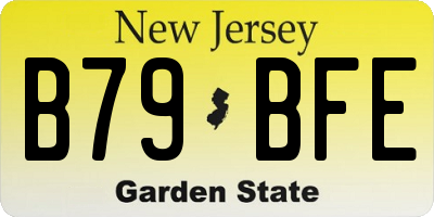 NJ license plate B79BFE