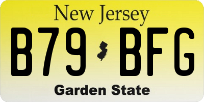 NJ license plate B79BFG