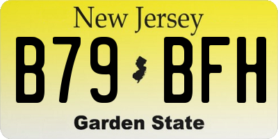 NJ license plate B79BFH
