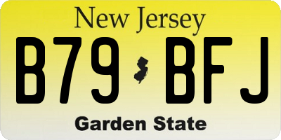 NJ license plate B79BFJ