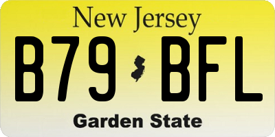 NJ license plate B79BFL