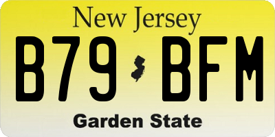 NJ license plate B79BFM