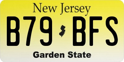 NJ license plate B79BFS