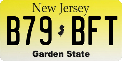 NJ license plate B79BFT