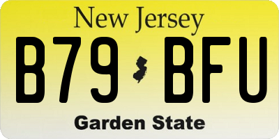NJ license plate B79BFU