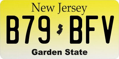 NJ license plate B79BFV