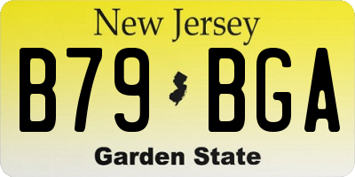 NJ license plate B79BGA