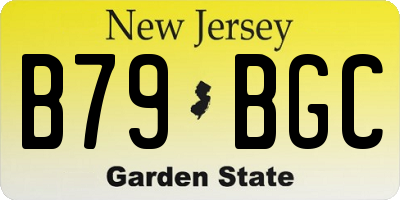 NJ license plate B79BGC