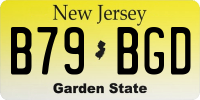 NJ license plate B79BGD