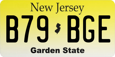NJ license plate B79BGE