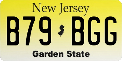 NJ license plate B79BGG
