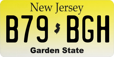 NJ license plate B79BGH