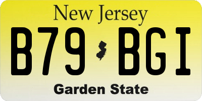 NJ license plate B79BGI