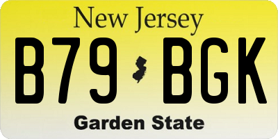 NJ license plate B79BGK