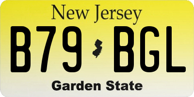 NJ license plate B79BGL