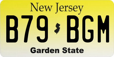 NJ license plate B79BGM
