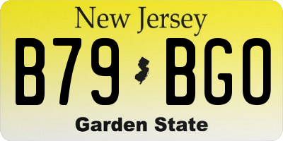 NJ license plate B79BGO