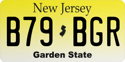 NJ license plate B79BGR