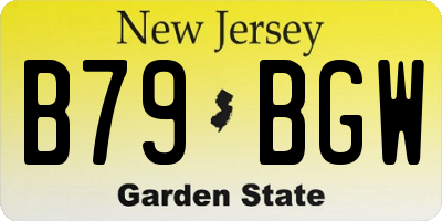 NJ license plate B79BGW