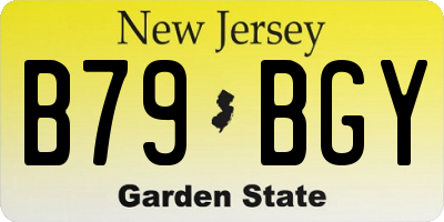 NJ license plate B79BGY