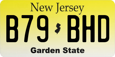 NJ license plate B79BHD