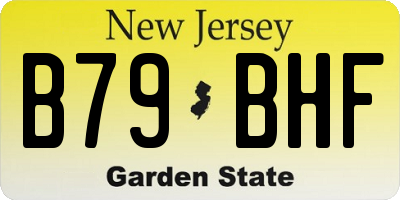 NJ license plate B79BHF