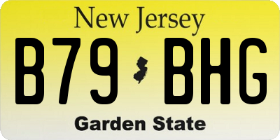 NJ license plate B79BHG