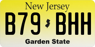 NJ license plate B79BHH