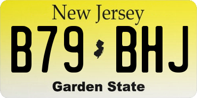 NJ license plate B79BHJ