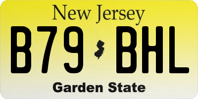 NJ license plate B79BHL