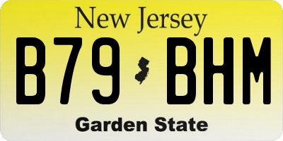 NJ license plate B79BHM