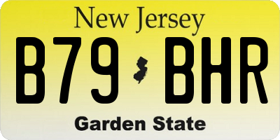 NJ license plate B79BHR