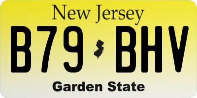 NJ license plate B79BHV